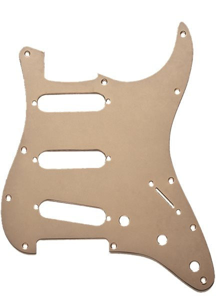 Fender Pickguard Strat 11-Loch 1-lagig Gold Anodized